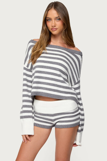Women's Sweater and Short Skirt Set